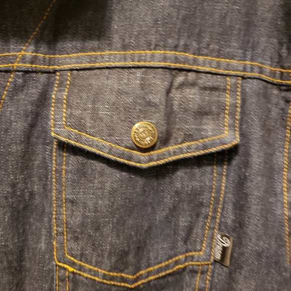 R.E.D. Women's Paisley Lined Denim Button Down Medium Jacket. - Picture 5 of 9